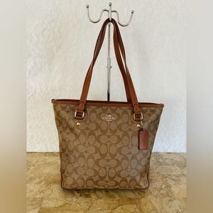 Coach City coated canvas signature tote shoulder bag